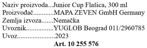 Nuk flašica sa sportskim čepom Junior Cup 255576.1 deklaracija